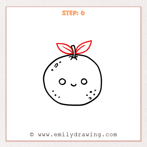 how to draw an orange - Step 6