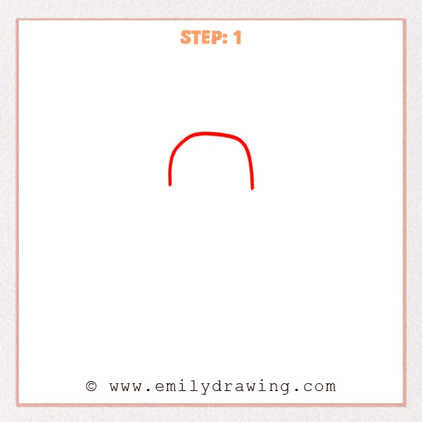 how to draw a padlock - Step 1