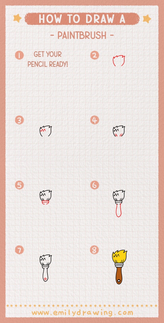 how to draw a paintbrush pinterest pin