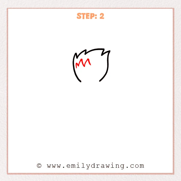how to draw a paintbrush - Step 2