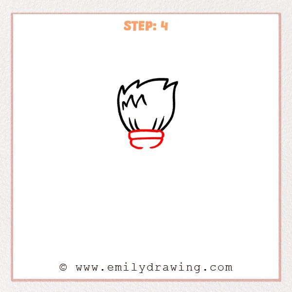 how to draw a paintbrush - Step 4