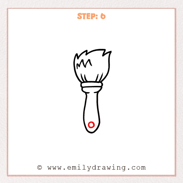 how to draw a paintbrush - Step 6