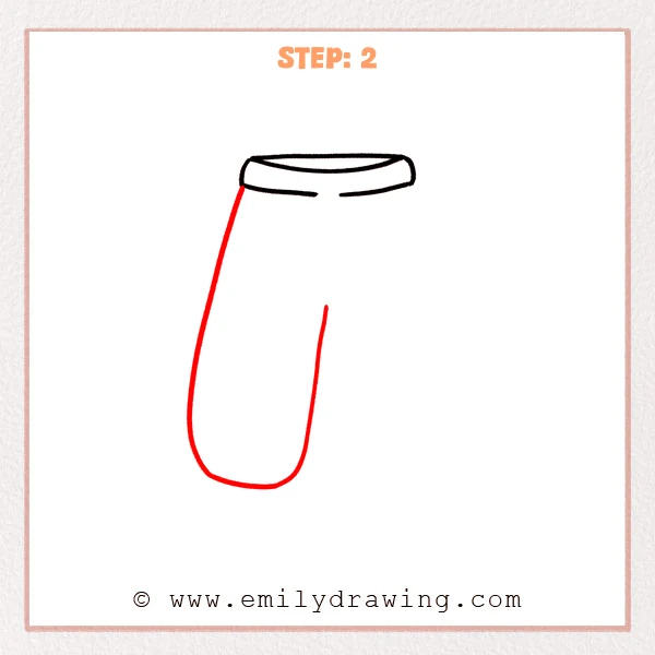 how to draw a pants - Step 2