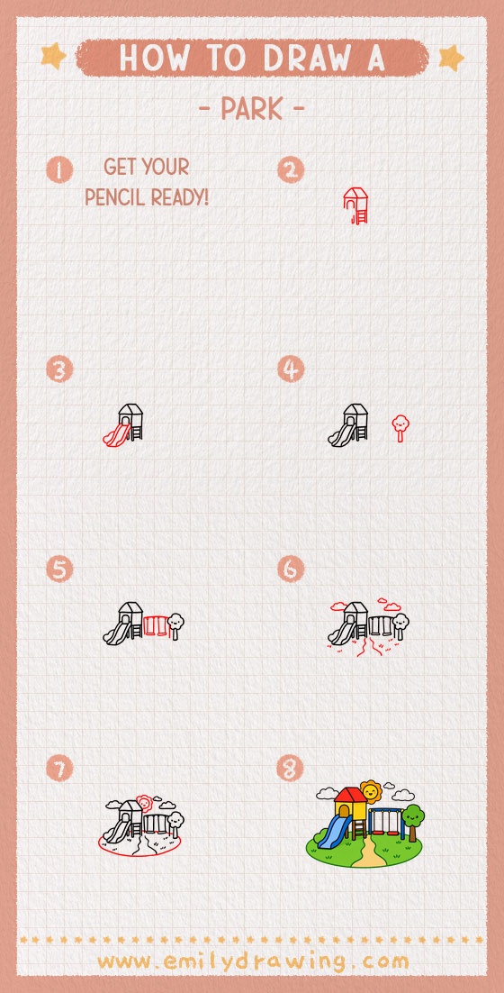 how to draw a park pinterest pin