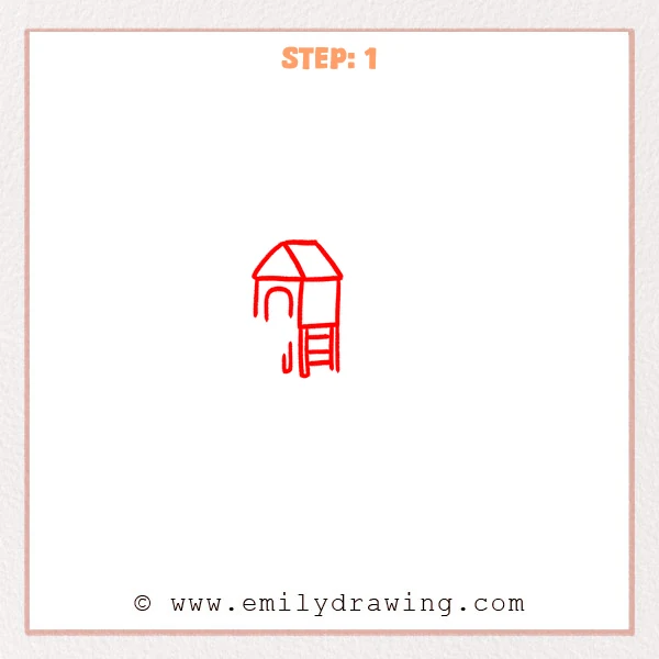 how to draw a park - Step 1