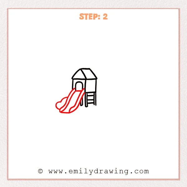 how to draw a park - Step 2