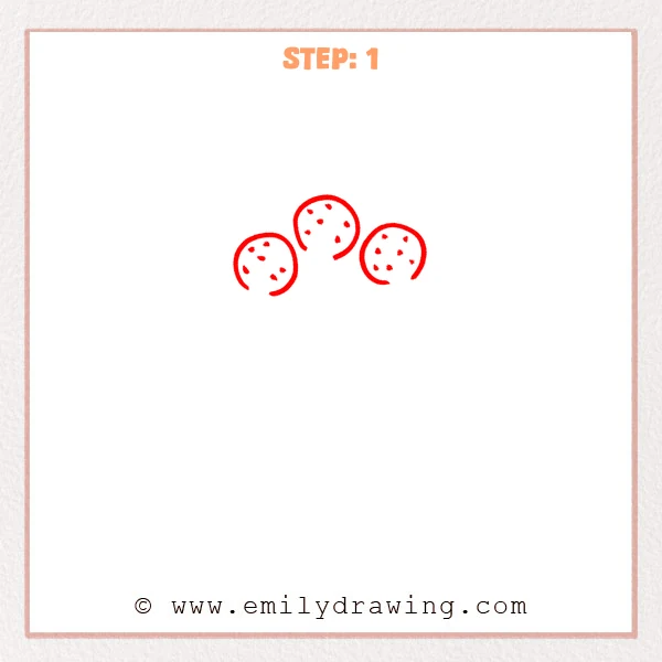 how to draw a pasta - Step 1