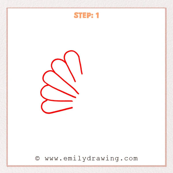 how to draw a peacock - Step 1