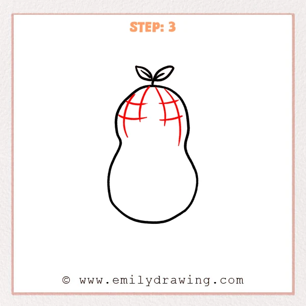 how to draw a peanut - Step 3