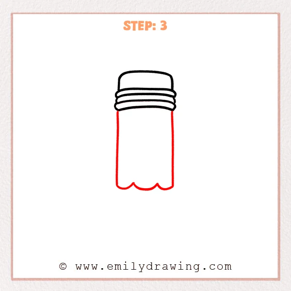 how to draw a pencil - Step 3