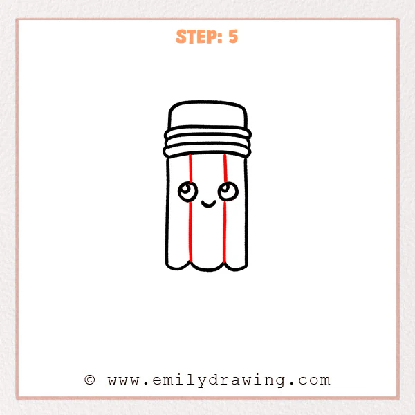 how to draw a pencil - Step 5