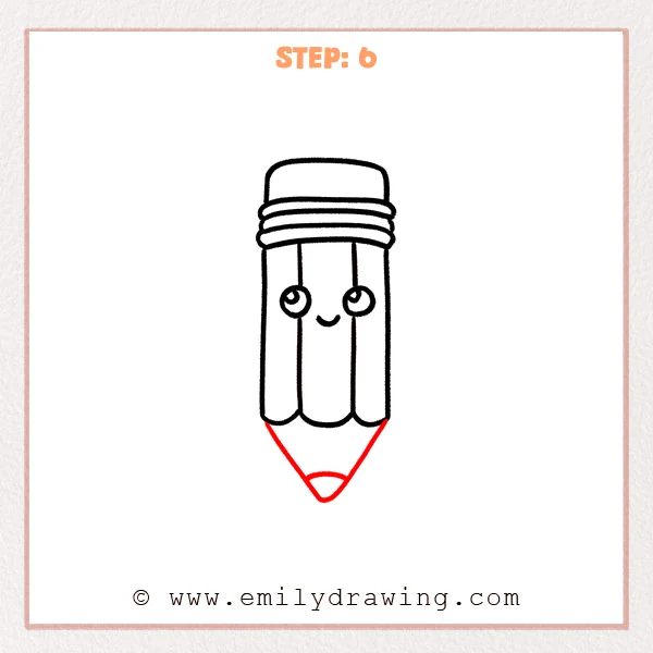 how to draw a pencil - Step 6