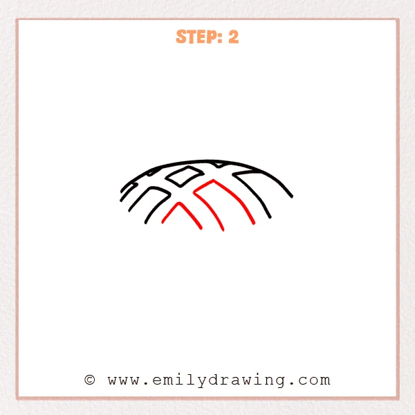 how to draw a pie - Step 2