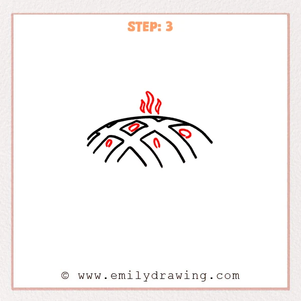 how to draw a pie - Step 3