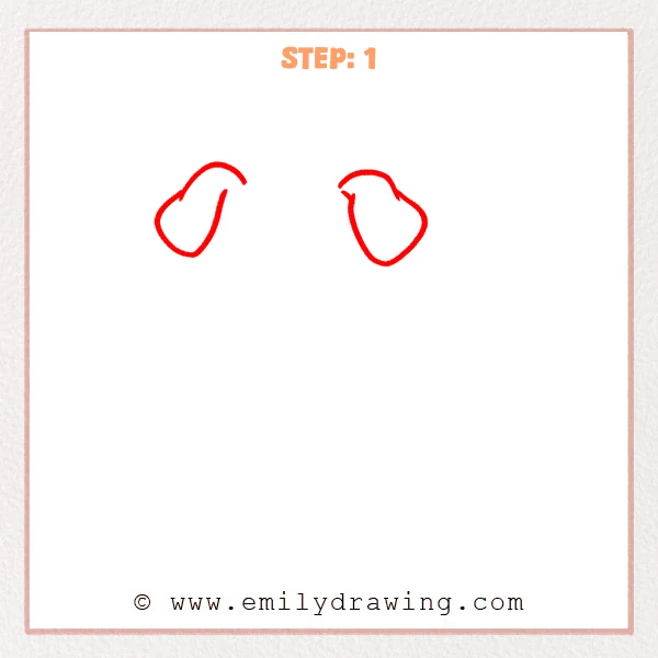 how to draw a pig - Step 1