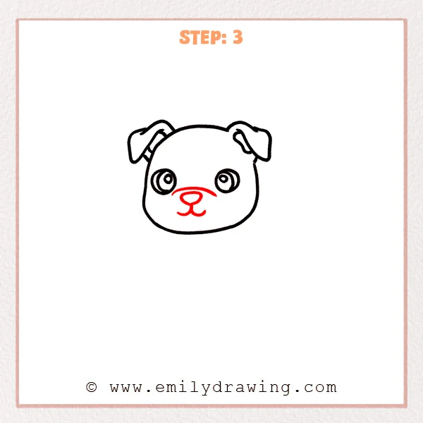 how to draw a pitbull - Step 3
