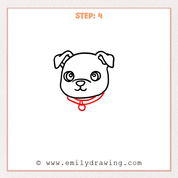how to draw a pitbull - Step 4