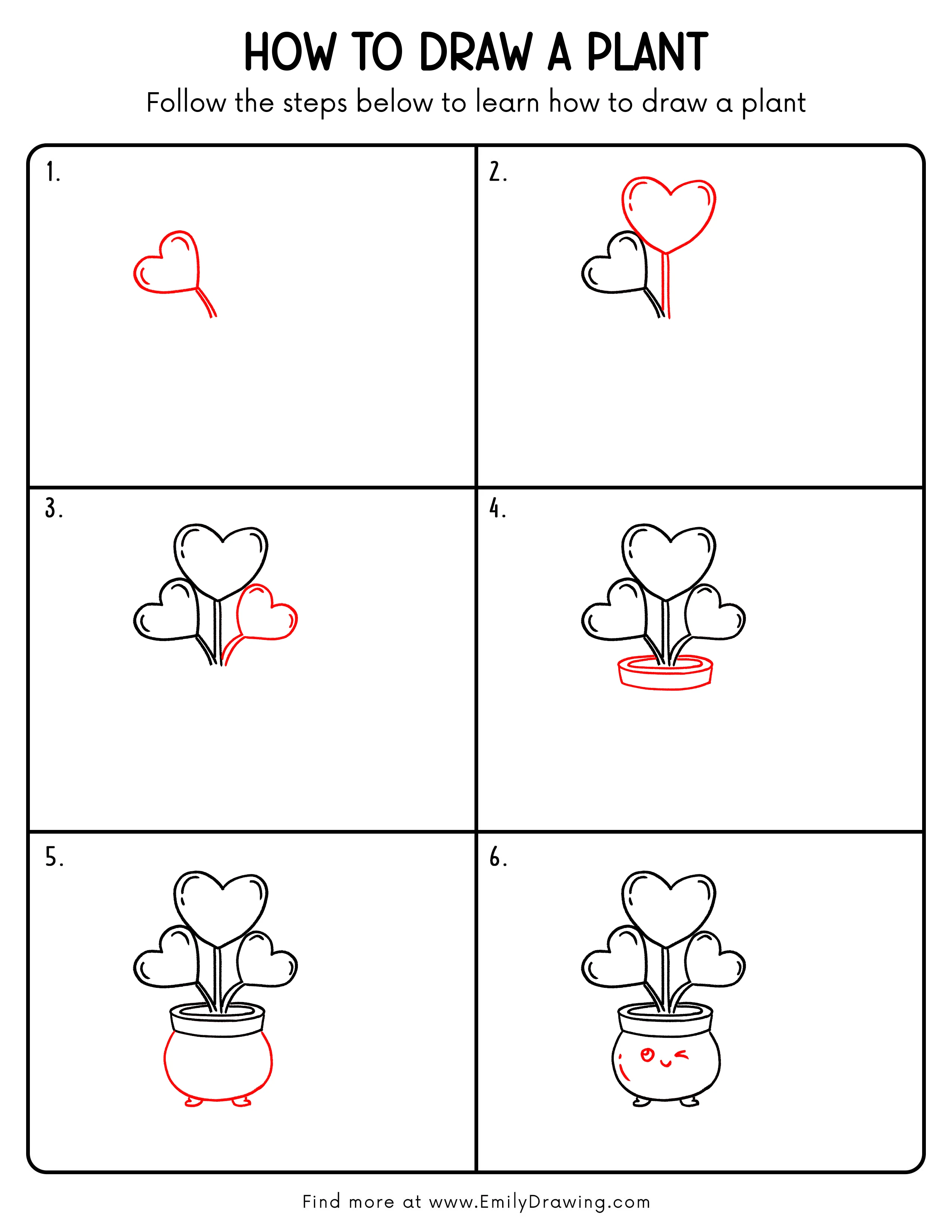 Printable Plant Drawing Guide