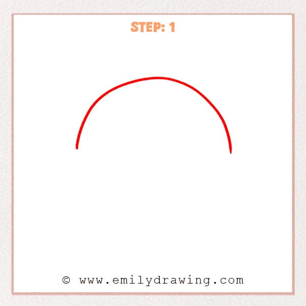 how to draw a pokeball - Step 1