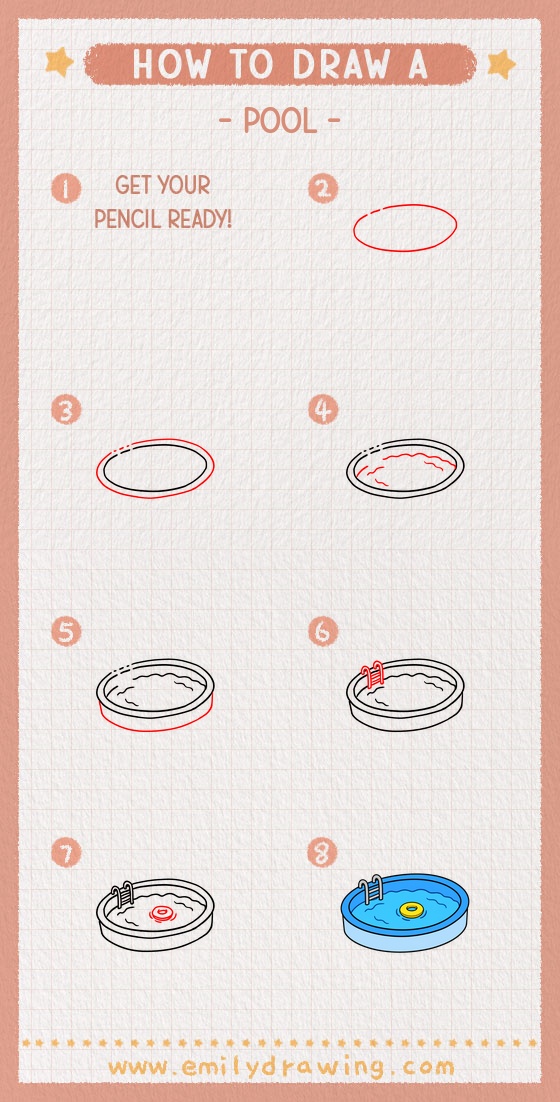 how to draw a pool pinterest pin
