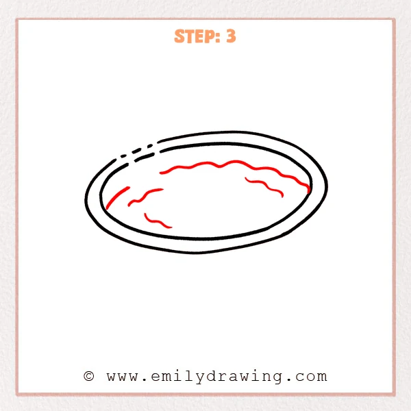 how to draw a pool - Step 3