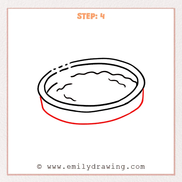 how to draw a pool - Step 4