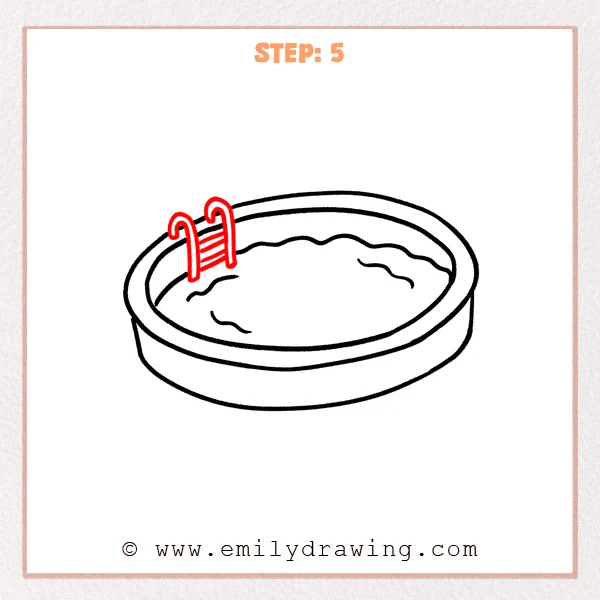 how to draw a pool - Step 5