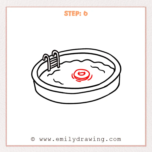how to draw a pool - Step 6