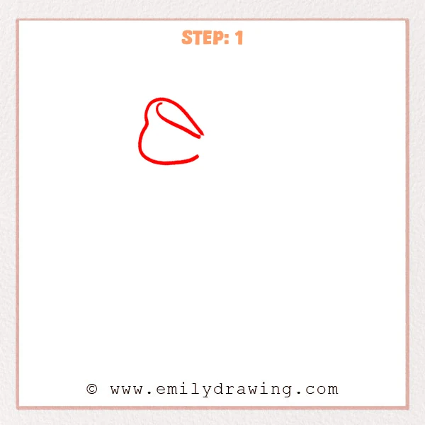 how to draw a present - Step 1