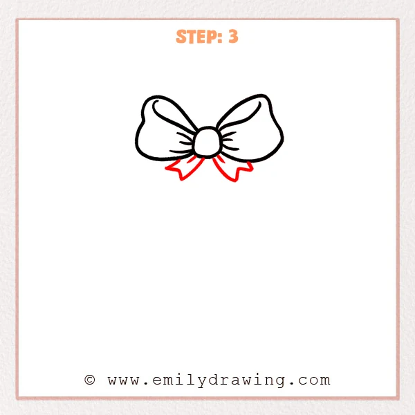 how to draw a present - Step 3