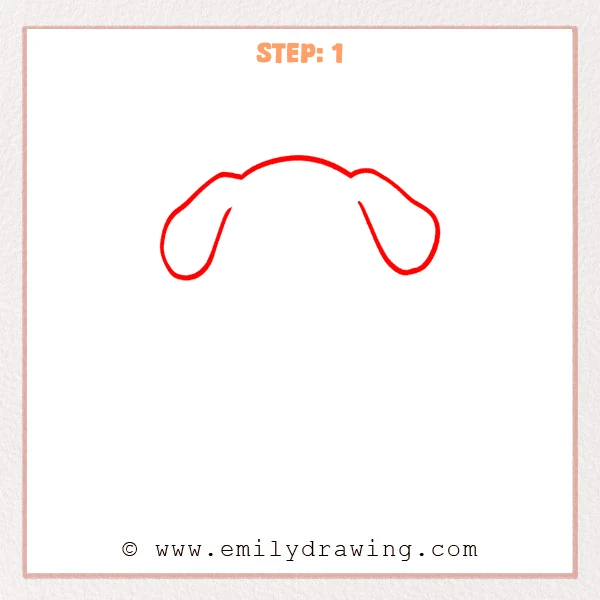 how to draw a puppy - Step 1