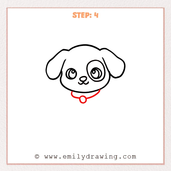 how to draw a puppy - Step 4