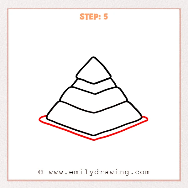 how to draw a pyramid - Step 5