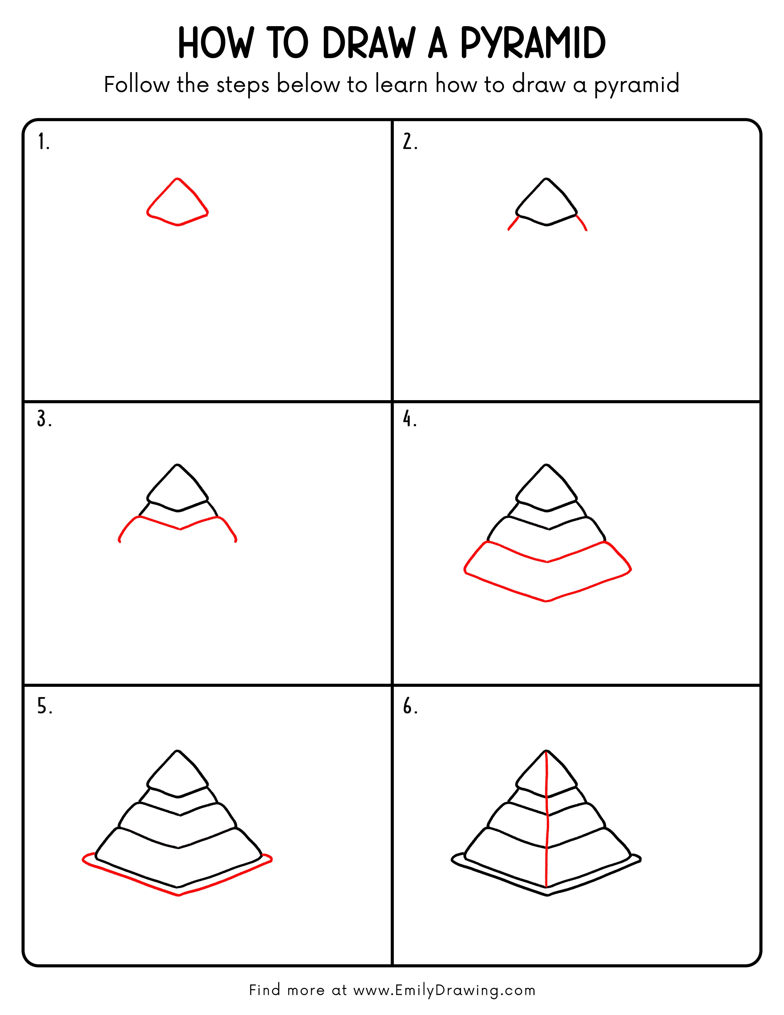 Printable Pyramid Drawing Guide