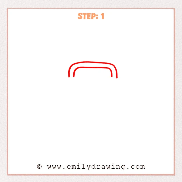 how to draw a radio - Step 1