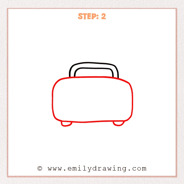 how to draw a radio - Step 2