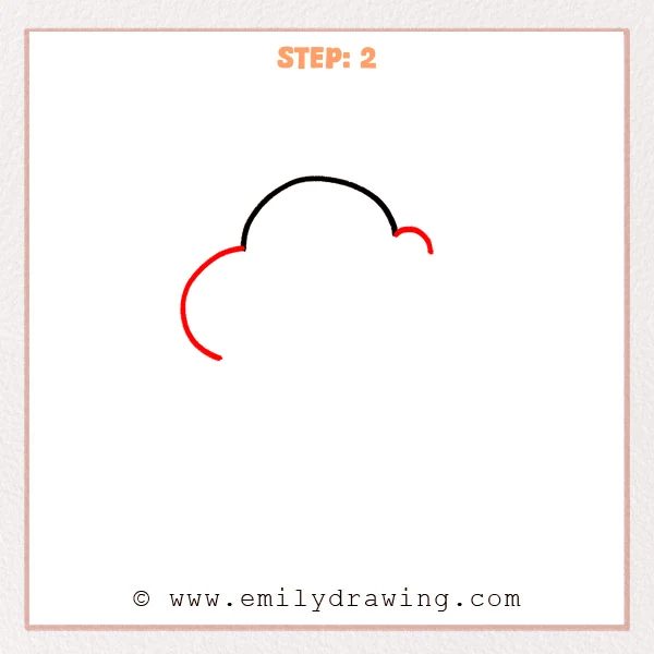 how to draw a rain - Step 2