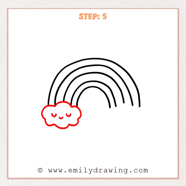 how to draw a rainbow - Step 5