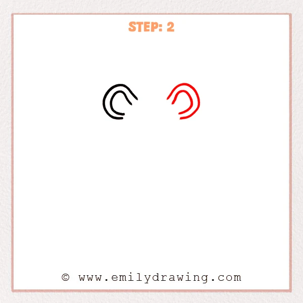 how to draw a rat - Step 2