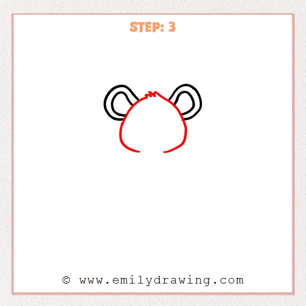 how to draw a rat - Step 3