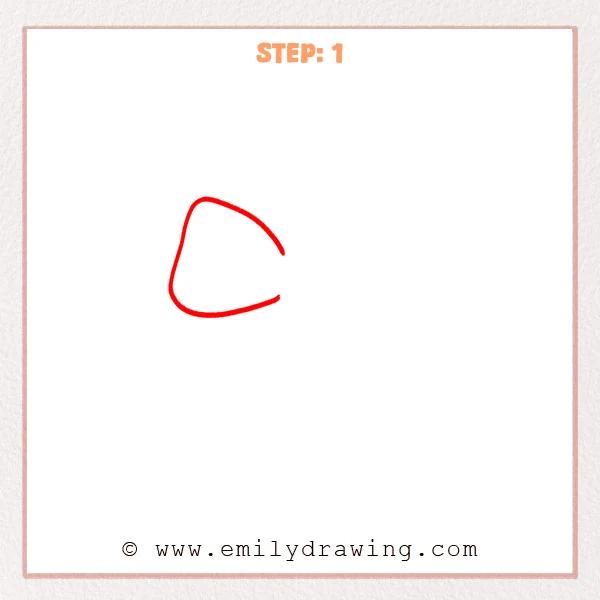 how to draw a ribbon - Step 1