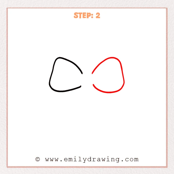 how to draw a ribbon - Step 2