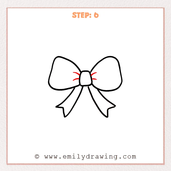 how to draw a ribbon - Step 6