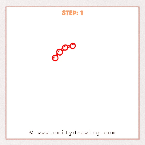 how to draw a rosary - Step 1