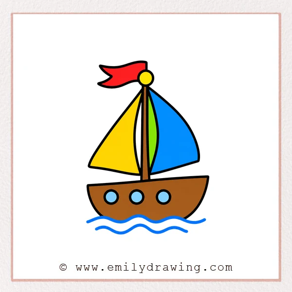 Preview of Sailboat drawing