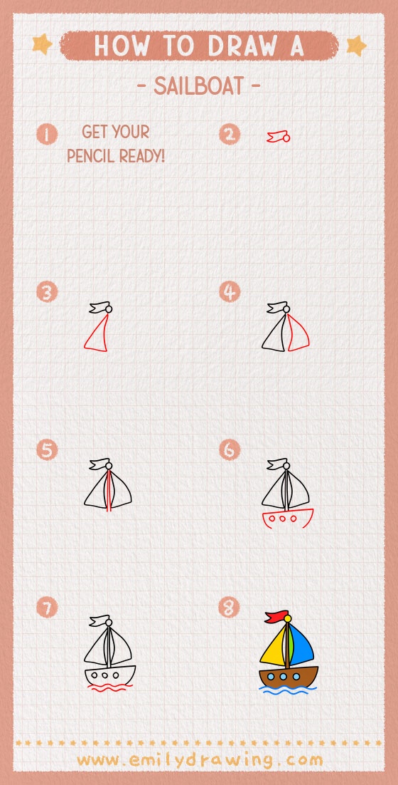 how to draw a sailboat pinterest pin