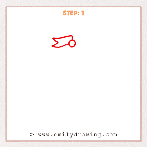 how to draw a sailboat - Step 1