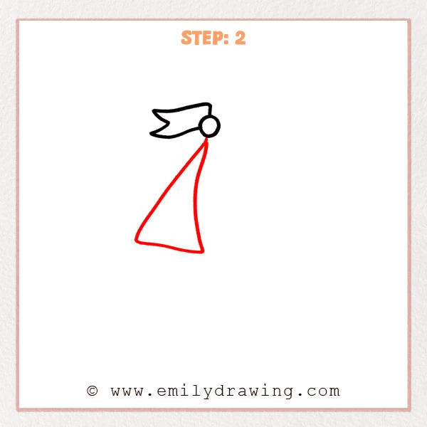 how to draw a sailboat - Step 2