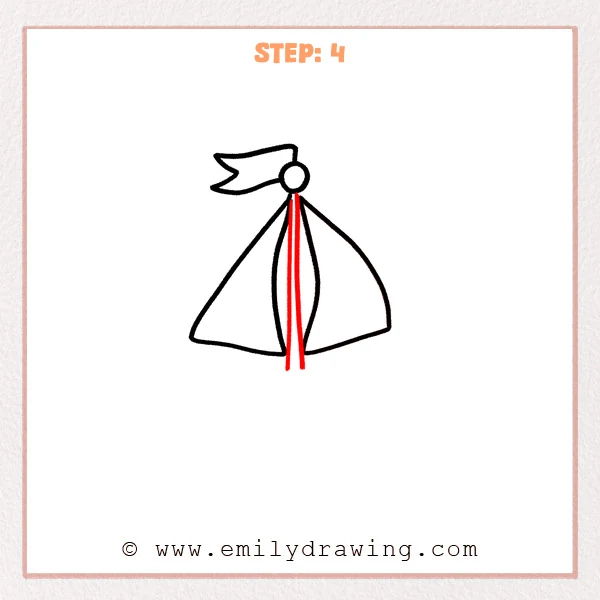 how to draw a sailboat - Step 4