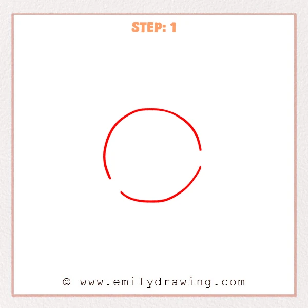 how to draw a saturn - Step 1